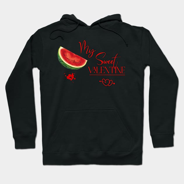 Sweet Valentine with Watermelon Hoodie by Biophilia